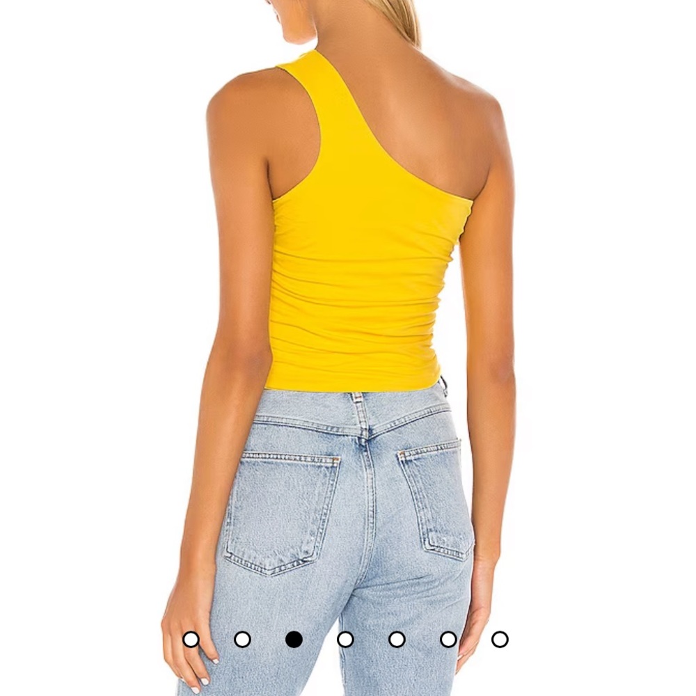 Superdown Revolve Yellow Rouched Off The Shoulder… - image 2